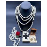 Costume Jewelry, Necklaces, Pins