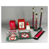 Christmas Decor, Santa Figure, Candy Jar