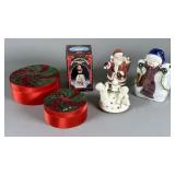 Holiday Decor, Santa and Snowman Figures