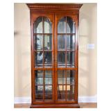 Glass-Front Wooden Display Cabinet