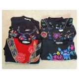 6 Knit Sweaters with Floral Motifs