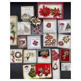 Christmas-Themed Brooches