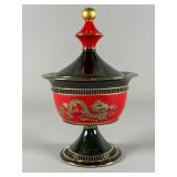 Italian-Made Lidded Porcelain Compote