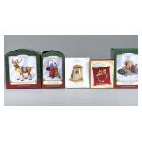 Five Hallmark Keepsake Christmas Ornaments