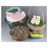 Wicker Easter Baskets and Decor