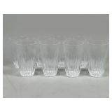 8 Clear Cut Glass Tumblers