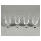 Four Lenox Charleston Crystal Water Goblets