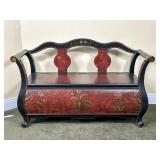 Powell Hand-Painted Storage Bench