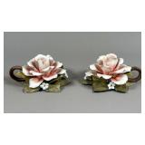 Italian Ceramic Floral Sculptures