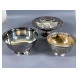 Three WM Rogers Silver-Plated Bowls