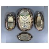 4 Silver-Plated Dishes