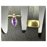 Vintage 8K and 14K Gold Rings, European Made