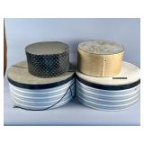 4 Vintage Hat Boxes in Assorted Designs