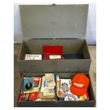 Vintage Military Foot Locker, Patches & Ephemera