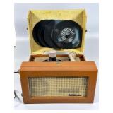 RCA Victor Record Player & 45 RPM Records
