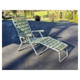 Aluminum Chaise Lounge with Woven Straps
