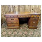 Hoosier Desks Executive Wooden Desk