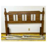 Wood Headboard with Metal Bed Frame