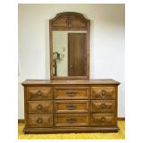 Young-Hinkle Village Oak Dresser and Mirror