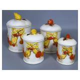 Napcoware Fruit-Themed Ceramic Canisters