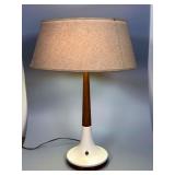 Mid-Century Table Lamp with Tapered Shade
