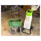 Scotts Seed Spreader and Electric Wood Chipper