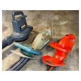 Three Electric Gardening Power Tools