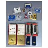 Military Insignias, Pins, Embroidered Hankies