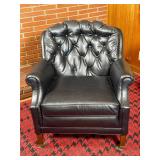 North Hickory Tufted Leather Armchair