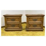 Two Oak Nightstands by Young-Hinkle