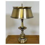 Brass Table Lamp with Fluted Shade