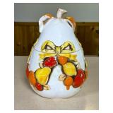 Nippon Hand-Painted Pear-Shaped Covered Dish