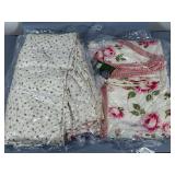 Vintage Floral Bedspreads with Crochet Trim