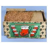 Vintage Ceramic Napcoware Santa Boot Set