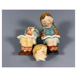 Japanese Ceramic Figurines of Sitting Children