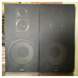 Fisher Floor Speakers with Wood Accents