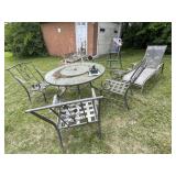 Metal Patio Furniture Set and Miscellaneous Items