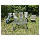 Outdoor Patio Furniture Set with Table and Chairs