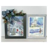 Framed Winter Church Scenes