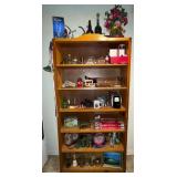 Pine Wood Shelf with Five Adjustable Tiers