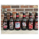 Six Budweiser NASCAR-Themed Bottles