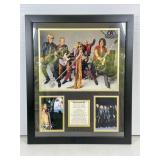 Framed Aerosmith Memorabilia Display