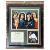 Framed Journey Band Memorabilia Display