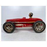 Red Painted Metal Racing Car Toy with Driver