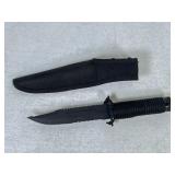 Tactical Survival Knife with Serrated Blade