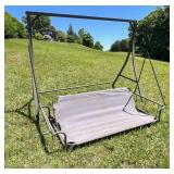 Metal Outdoor Swing Frame with Bench Seat