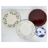 Ceramic Plates with Floral Designs