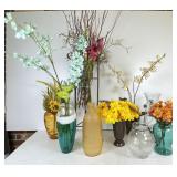 Decorative Vases with Artificial Florals