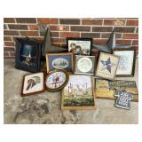 Framed Art, Clocks, and Decorative Items
