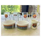 A&W Glass Mugs and Diner-Themed Dishware Set